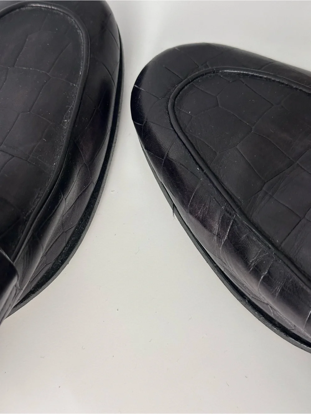 MAGNANNI FLEX Embossed Leather Loafers - Dark Gray